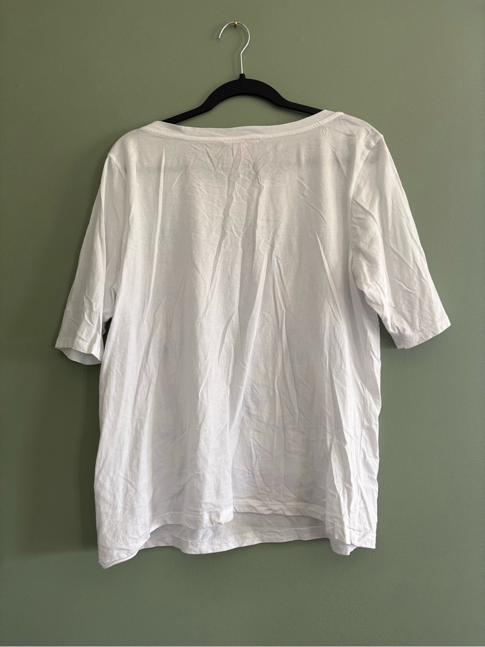Johnny Was Elbow Sleeve Boat Neck Tee White with Owl Embroidery size XL - Picture 6 of 6